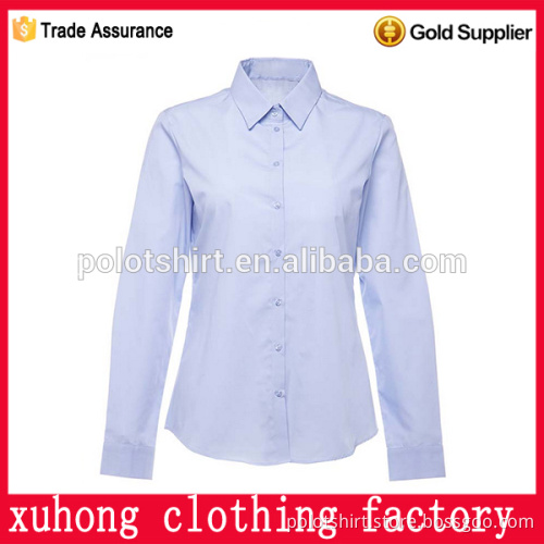 manufacturers in china,long sleeve white lady shirt office uniform design